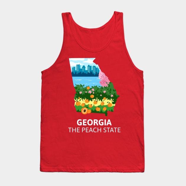 Georgia the peach state Tank Top by WOAT